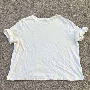 a new day White Crewneck Tee